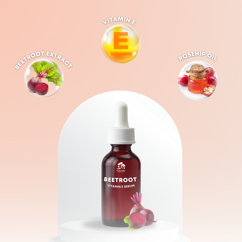 Beetroot Vitamin E Serum with Rosehip Oil