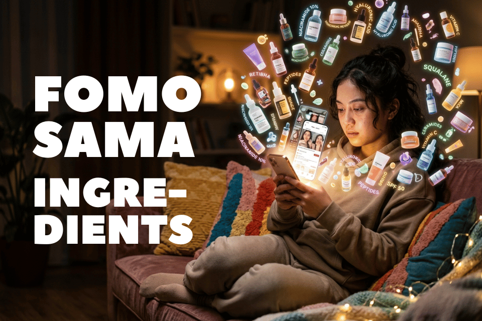 Cover image for article titled 'Apakah Kamu Cukup Waras? Seni Menghadapi FOMO Tren Kandungan Viral Aneh di Industri Kecantikan Maklon Kosmetik'