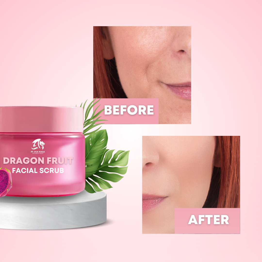 Private Label 3-in-1 Exfoliating Dragon Fruit Face Scrub & Cleanser Whitening Face Scrub (Cleanser)