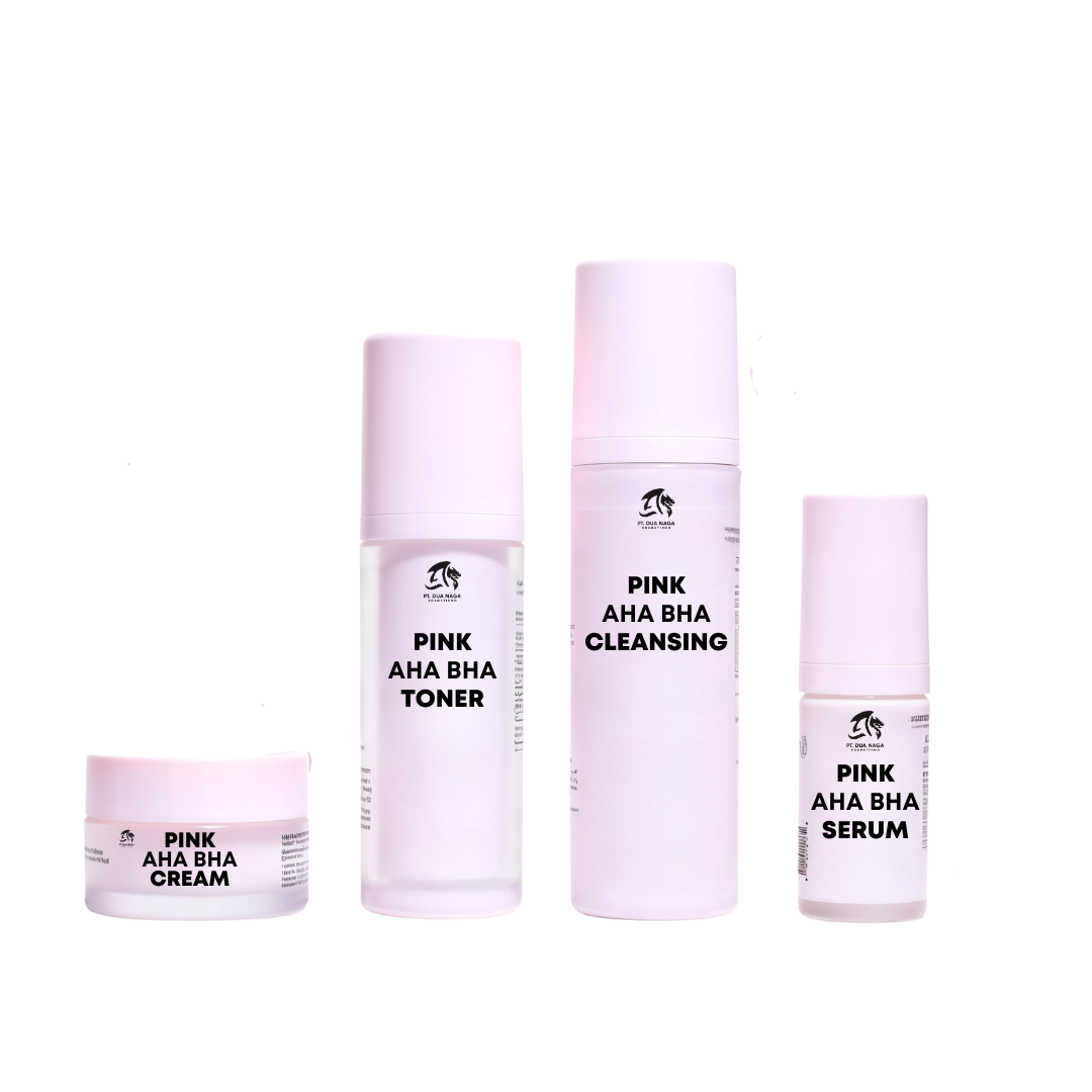 Pink AHA & BHA Skin Face Care Set