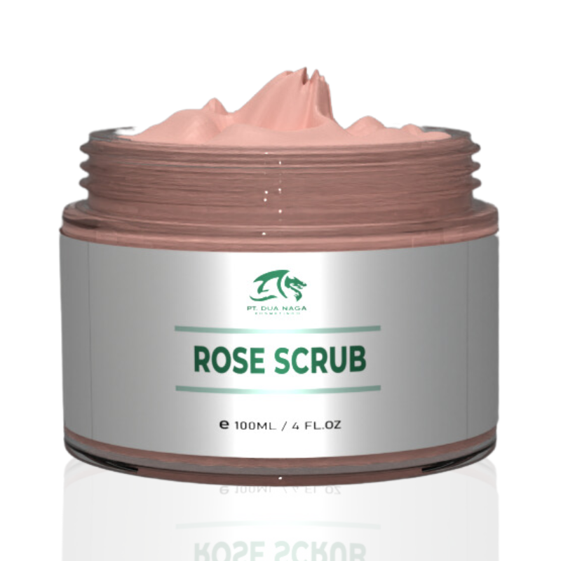 Body Rose Scrub With Biotin, Collagen, Stem Cell Skin Moisturizer, Pore Cleanser Exfolaiting Body Scrub